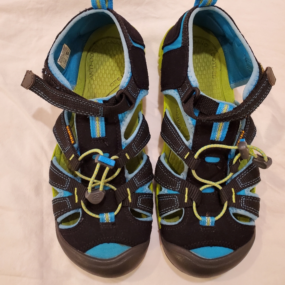 Keen Kids Black, Blue & Lime Active Sandals